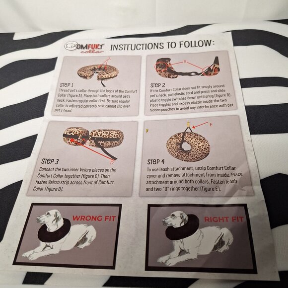 COMFURT COLLAR Stuffed Not Inflatable Dog & Cat Recovery Collar, Cheetah, Medium - Picture 5 of 5